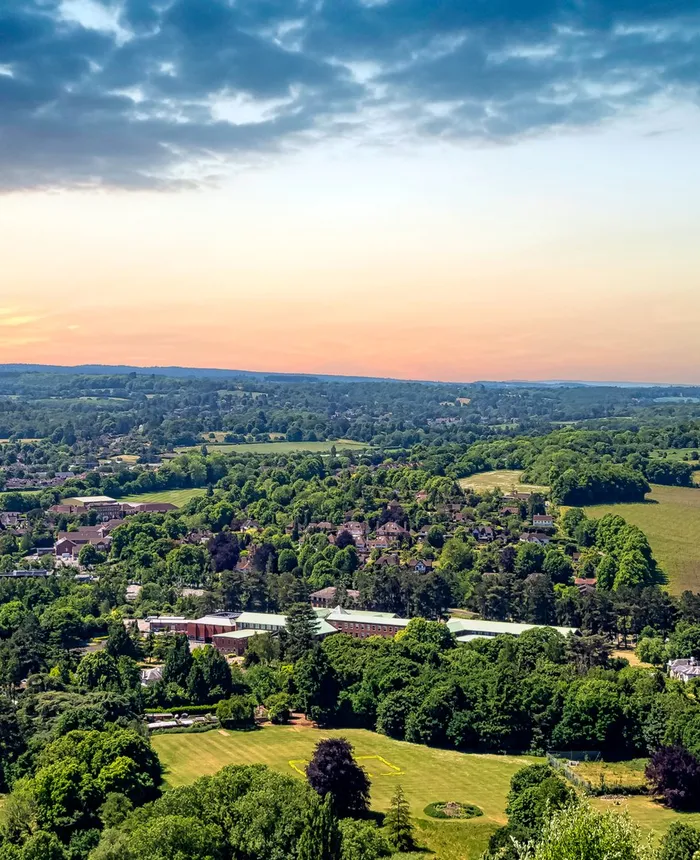 Surrey countryside at sunset